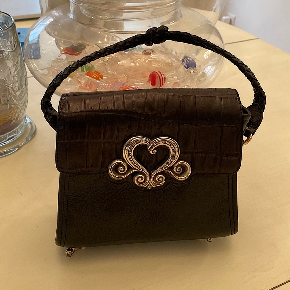 Black Brighton leather handbag.